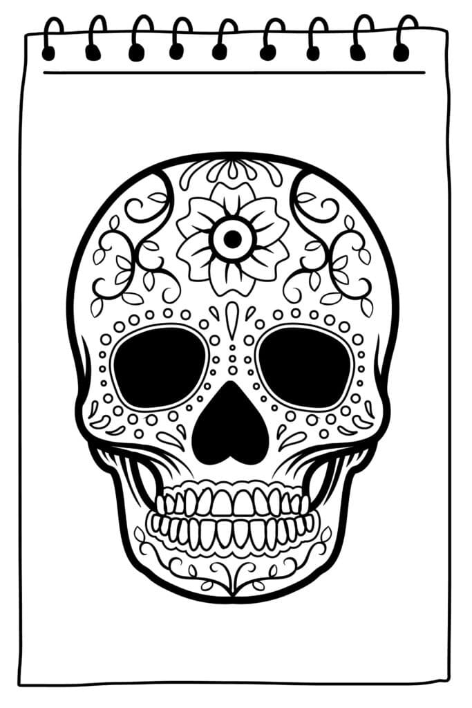 SUGAR SKULL COLORING PAGES