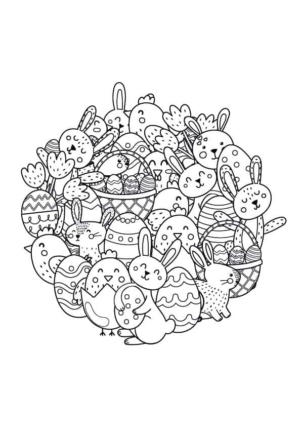 EASTER COLORING PAGE
