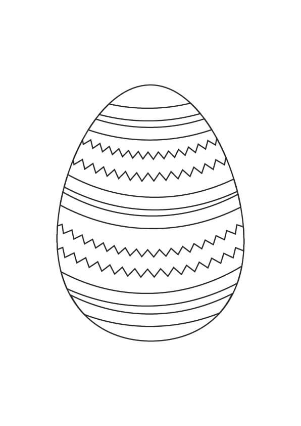 EASTER EGG COLORING PAGE