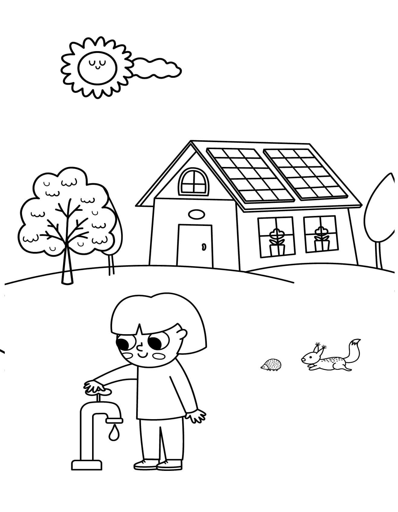 EARTH DAY COLORING PAGES