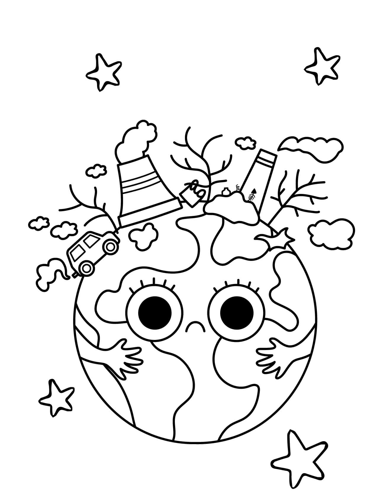 EARTH DAY COLORING PAGES